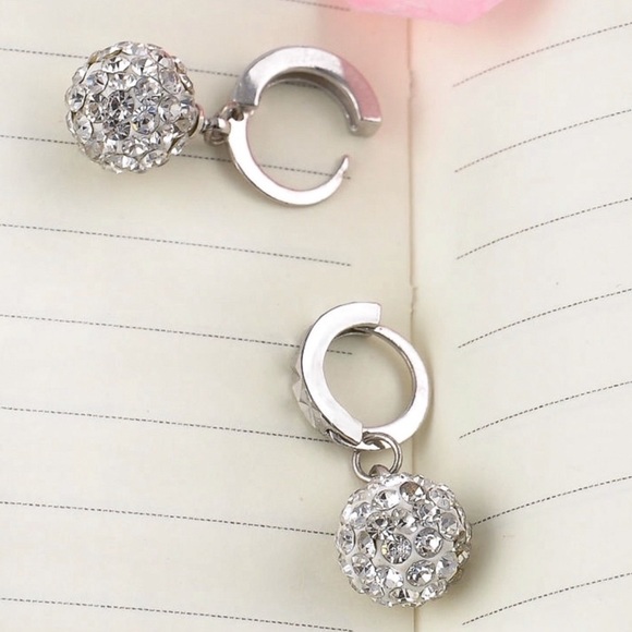 925 Stamped Silver Shambala Huggie Hoop Earrings - Picture 4 of 8